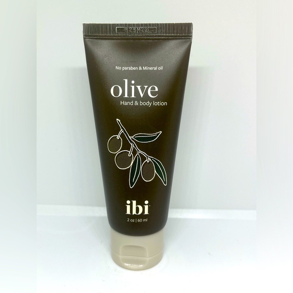ibi Hand & Body Lotion OLIVE 2oz/60ml PARABEN FREE & MINERAL OIL FREE NEW/SEALED